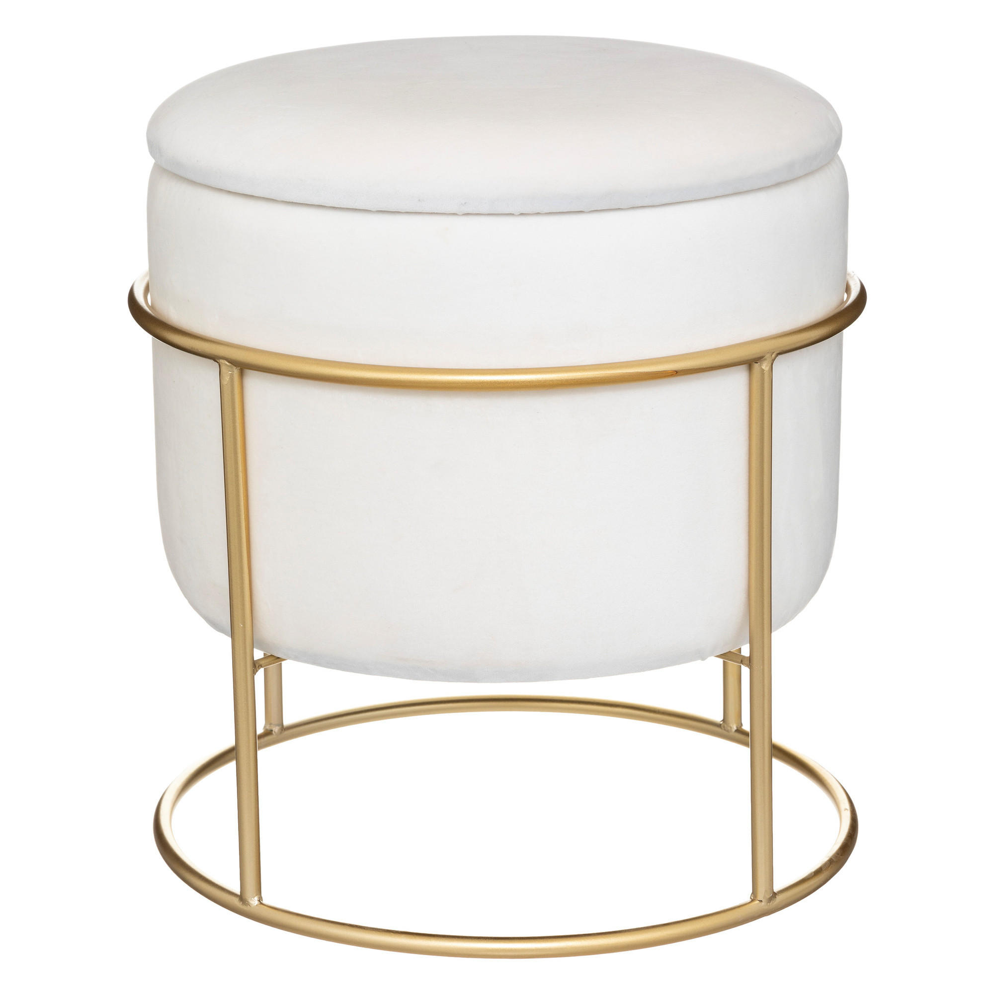 SITZHOCKER mit Stauraum Eliane 42/42/44 cm - Weiß, Holzwerkstoff (42/44/42cm) - Atmosphera Createur d´interieur