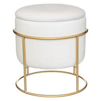 SITZHOCKER mit Stauraum Eliane 42/42/44 cm - Weiß, Holzwerkstoff (42/44/42cm) - Atmosphera Createur d´interieur