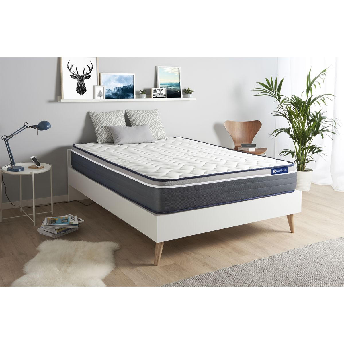 MATRATZE Actimemo plus Memory-Schaum 180 x 200 cm h4 - Weiß, Textil (180/200cm) - ACTISOM
