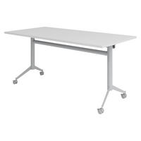 KLAPPTISCH fahrbar KF 80/160/75 cm in Grau - Grau, Holzwerkstoff (80/160/75cm) - bümö