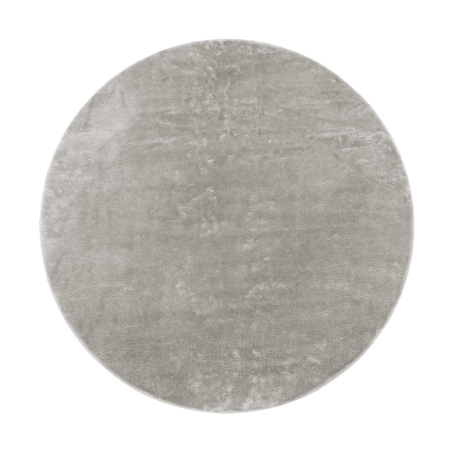 TEPPICH Kurzflor waschbar Unifarben Wohnzimmer schmutzabweisend Grau Rund 200D - Grau, Textil (200/200cm) - KADIMA DESIGN
