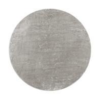 TEPPICH Kurzflor waschbar Unifarben Wohnzimmer schmutzabweisend Grau Rund 160D - Grau, Textil (160/160cm) - KADIMA DESIGN