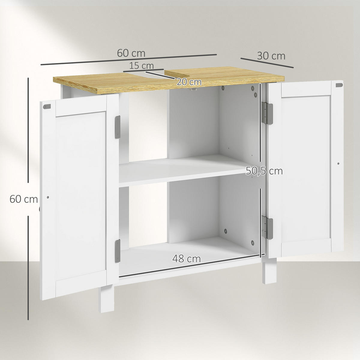 HÄNGESCHRANK Weiß 1 Stück - Weiß, Kunststoff (60/60/30cm) - GiPP