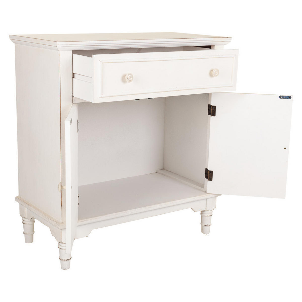 SIDEBOARD aus Holz 73x37x78 cm - Weiß, Holz (73/78/36.5cm) - Wanderlust