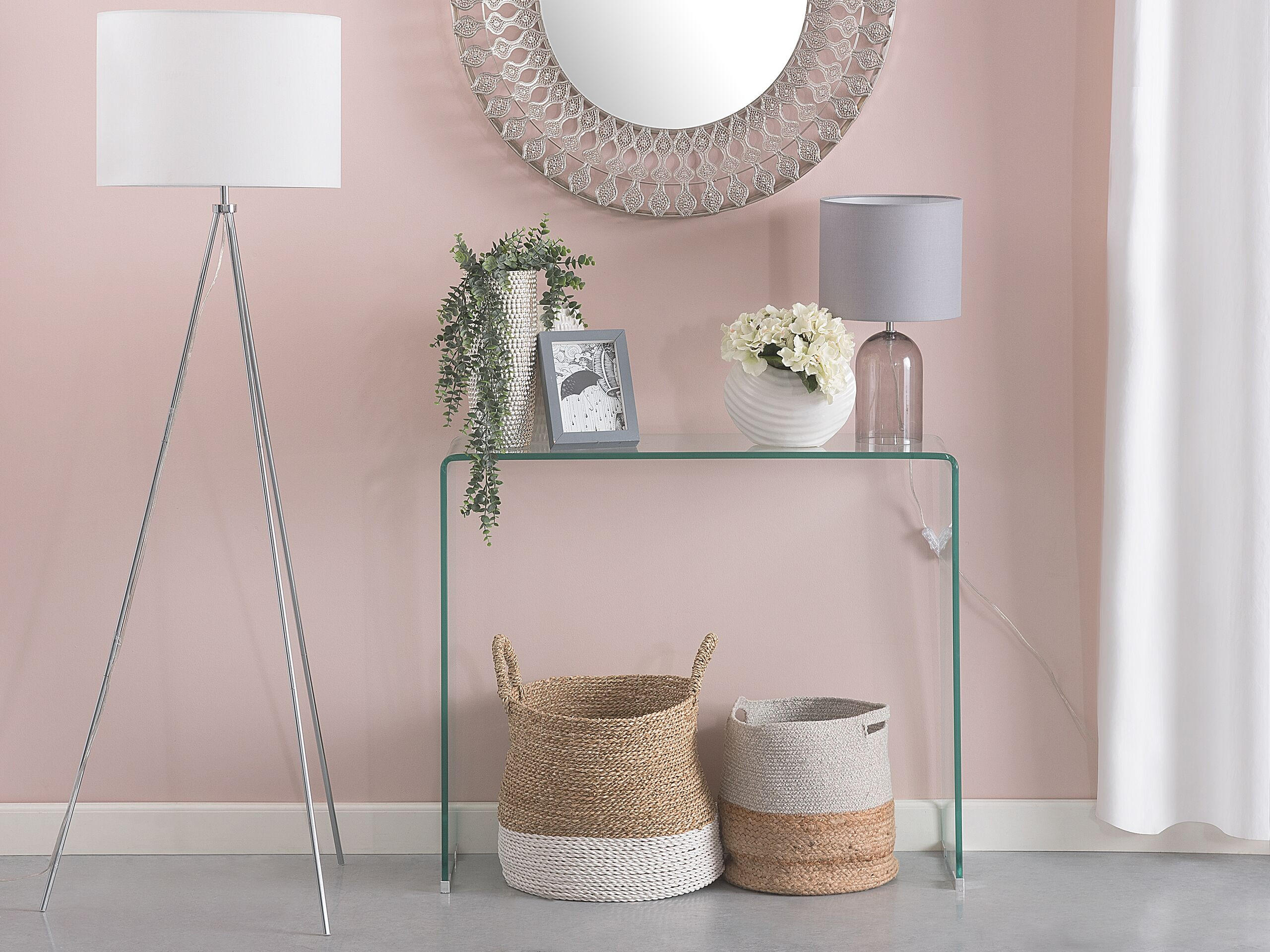 KONSOLENTISCH Glas transparent 90/30/75 cm Kendall - Transparent, Glas (30/90/75cm) - Beliani