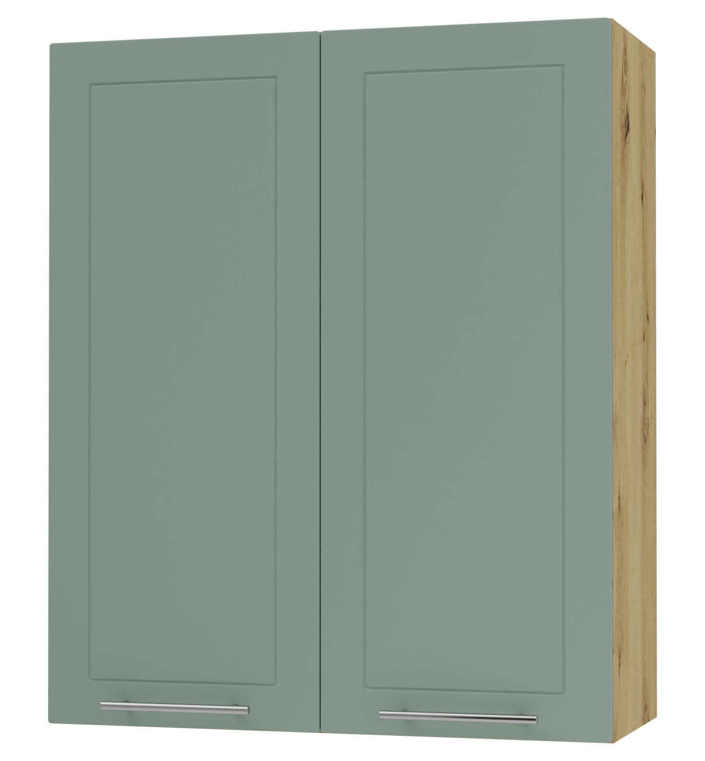 KÜCHENHÄNGESCHRANK Kvantum W4/80 Mint Matt / Eiche Artisan Matt 80 / 32,5 / 96cm - Eiche Artisan/Mintgrün, Holz/Holzwerkstoff (80/96/32.5cm) - Feldmann-Wohnen