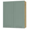 KÜCHENHÄNGESCHRANK Kvantum W4/80 Mint Matt / Eiche Artisan Matt 80 / 32,5 / 96cm - Eiche Artisan/Mintgrün, Holz/Holzwerkstoff (80/96/32.5cm) - Feldmann-Wohnen