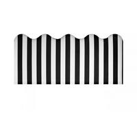 KOPFTEIL gewellt, weiß/schwarz 160x73,5cm - Schwarz, Textil (160/74/3cm) - RNT By Really Nice Things