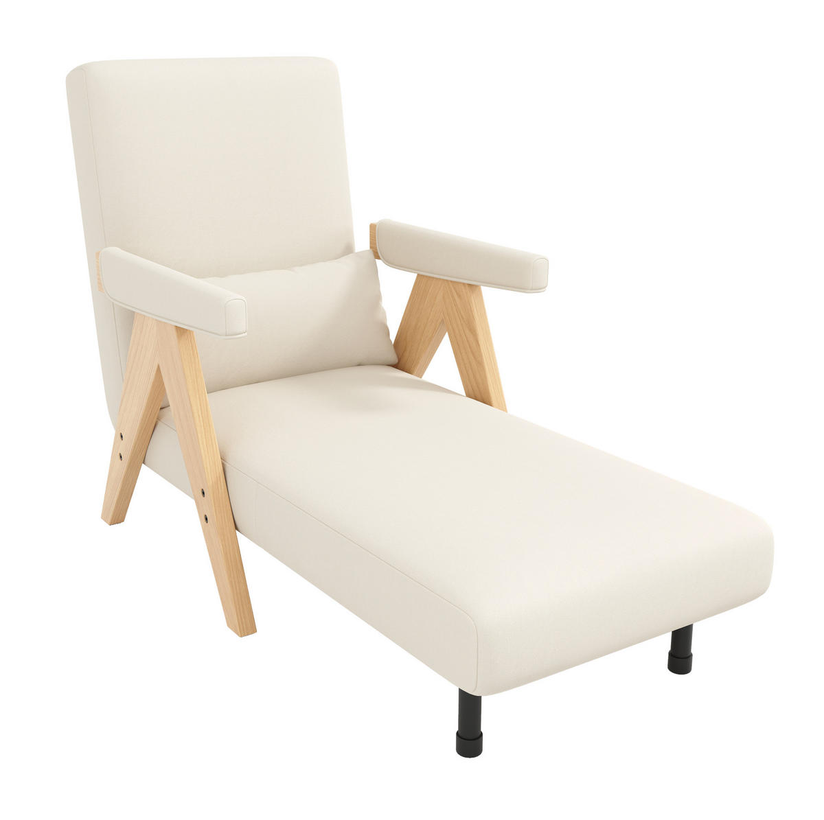 POLSTERSESSEL 87/64/60 cm mit Schlaffunktion und 6-fach verstellbarer Rückenlehne - Beige, Textil (87/64/60cm) - BEAOK