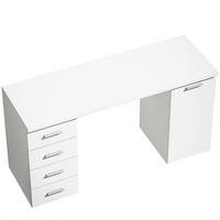 COMPUTERTISCH MDF Weiß - Silberfarben/Weiß, Holzwerkstoff/Metall (140/48/75cm) - HOMCOM
