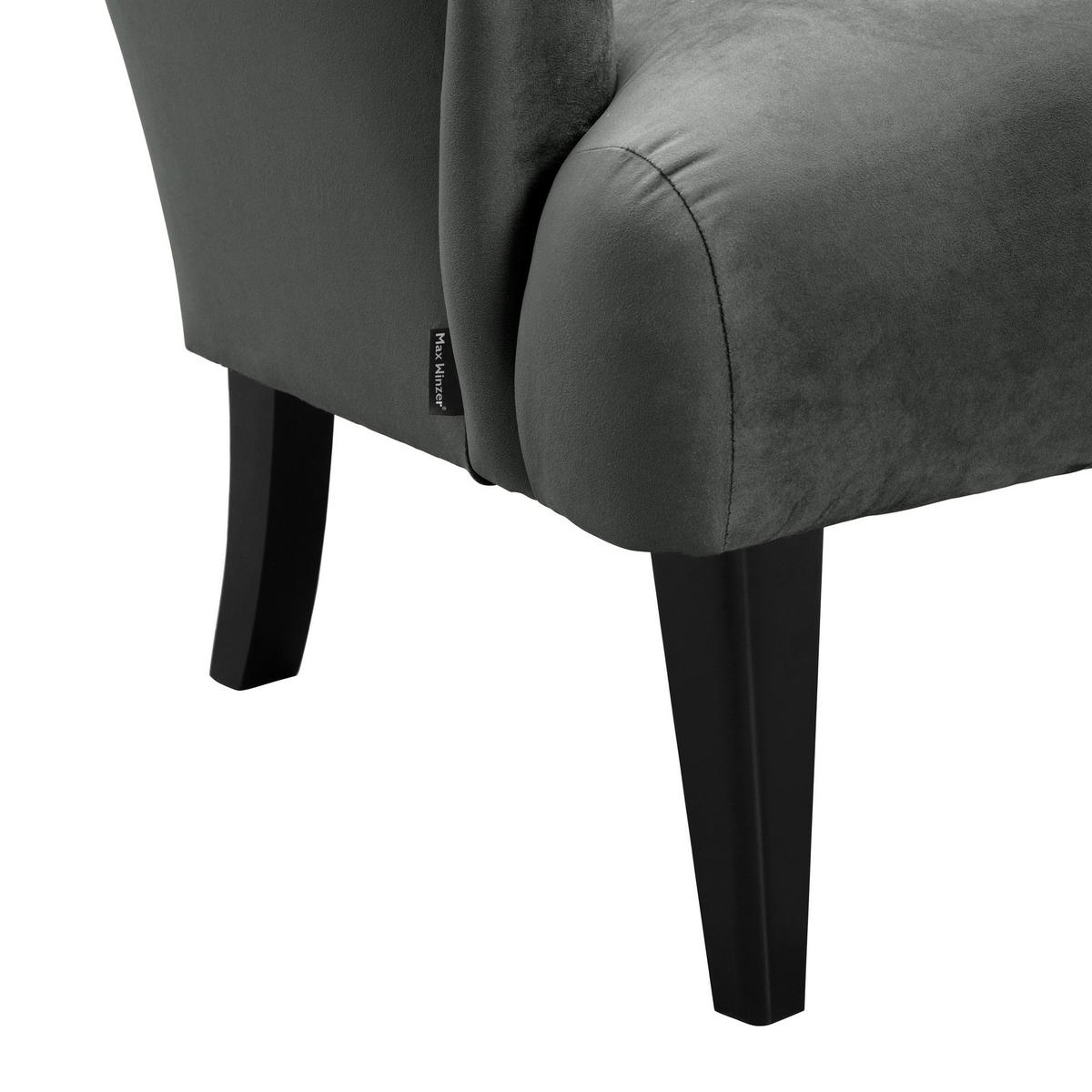 SESSEL Kayley Samtvelours graphit - Graphitfarben, Kunststoff (71/97/82cm) - 58aufmkessel