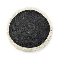 TISCHSET Bali Schwarz 38/38/0.5 cm Naturmaterial - Schwarz, Naturmaterialien (38/38/0.5cm) - Mondex