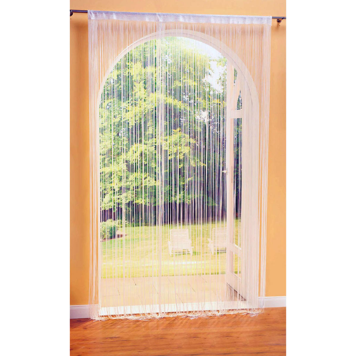 FADENVORHANG 90 cm x 240 cm Fadengardine (Braun) Ideal als Insektenschutz oder Raumteiler - Braun, Textil (90/240cm) - Bestlivings