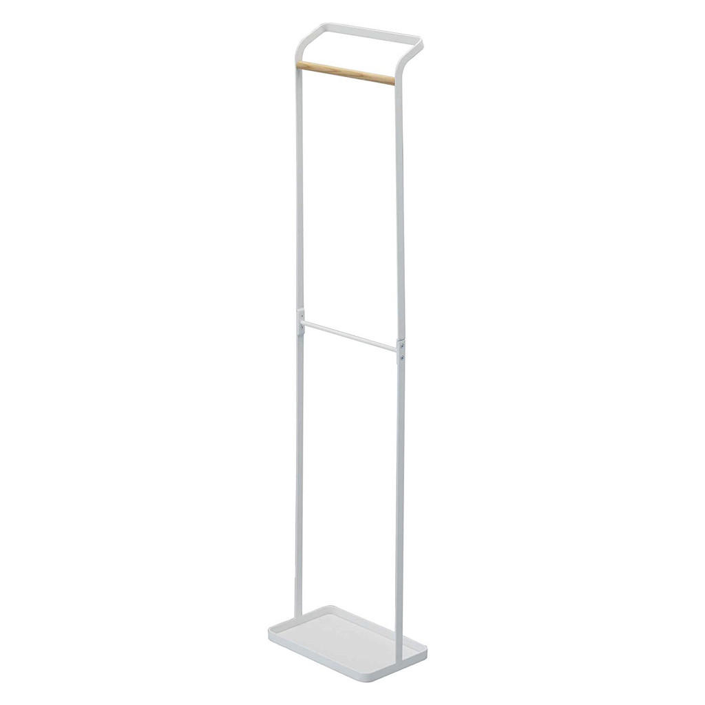 SCHIRMSTÄNDER Tower 3862 Weiß Metall/Holz 105/25/15 cm - Weiß, Holz/Metall (25/105/15cm) - Yamazaki