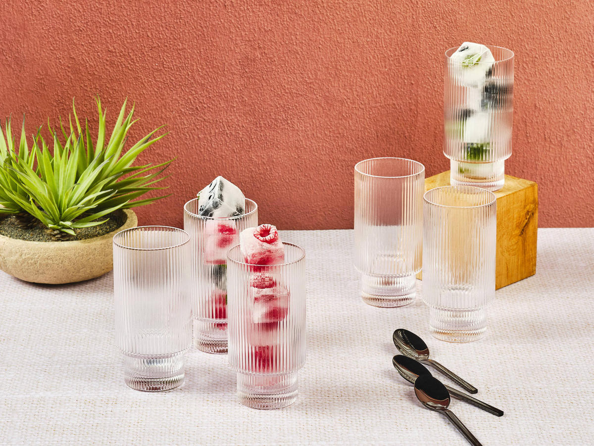 LONGDRINKGLÄSER Linje 380ml - 6er-Set - Transparent - Transparent, Glas (0.38L) - Björn