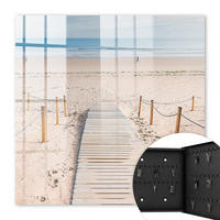 SCHLÜSSELBOX Schwarz 30x30 cm- Türöffnung nach rechts - Meeresstrand - Beige, Metall (30/30/5cm) - TULUP