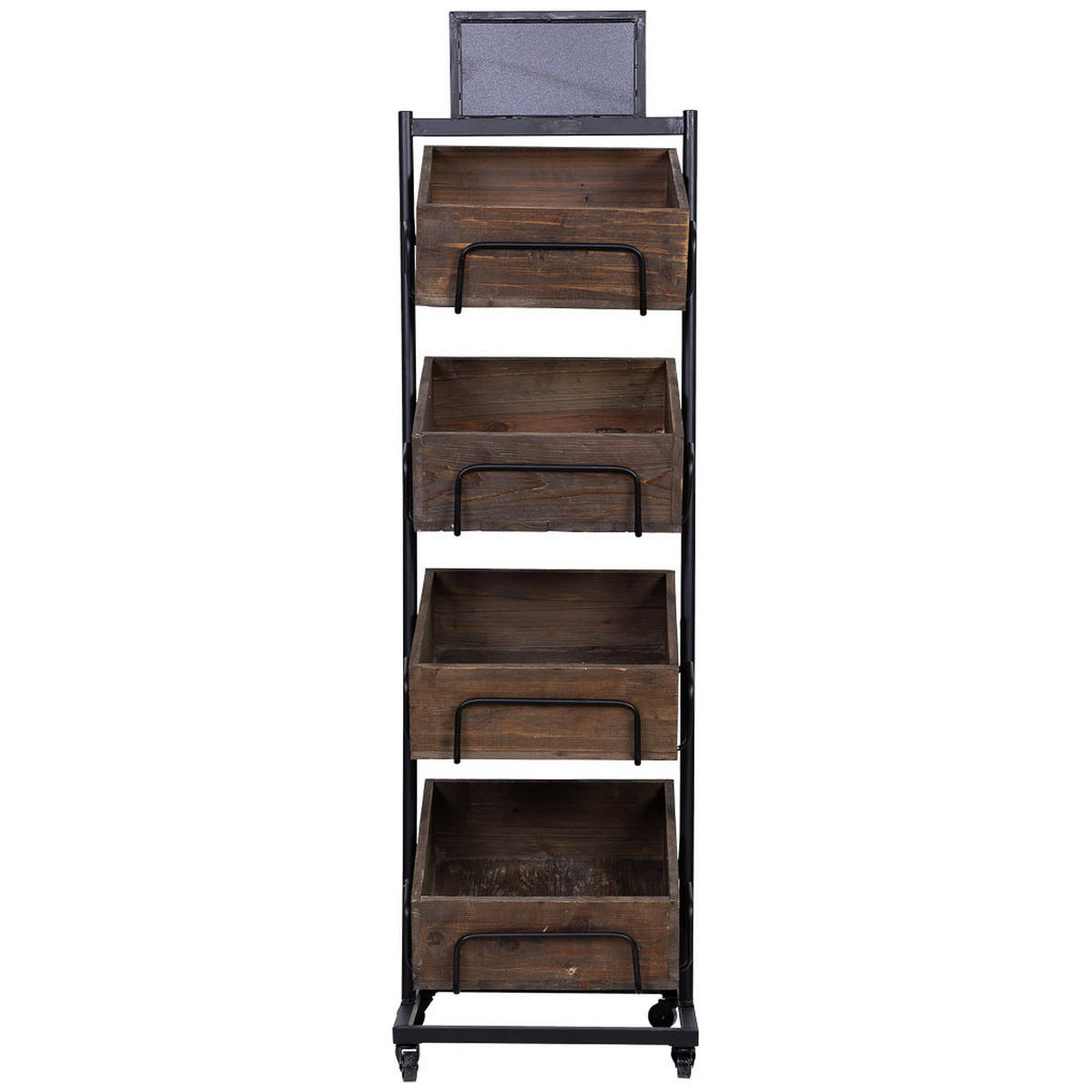REGALE aus holz und metall 50x48x168 cm - Braun, Holz (50/168/48cm) - Wanderlust