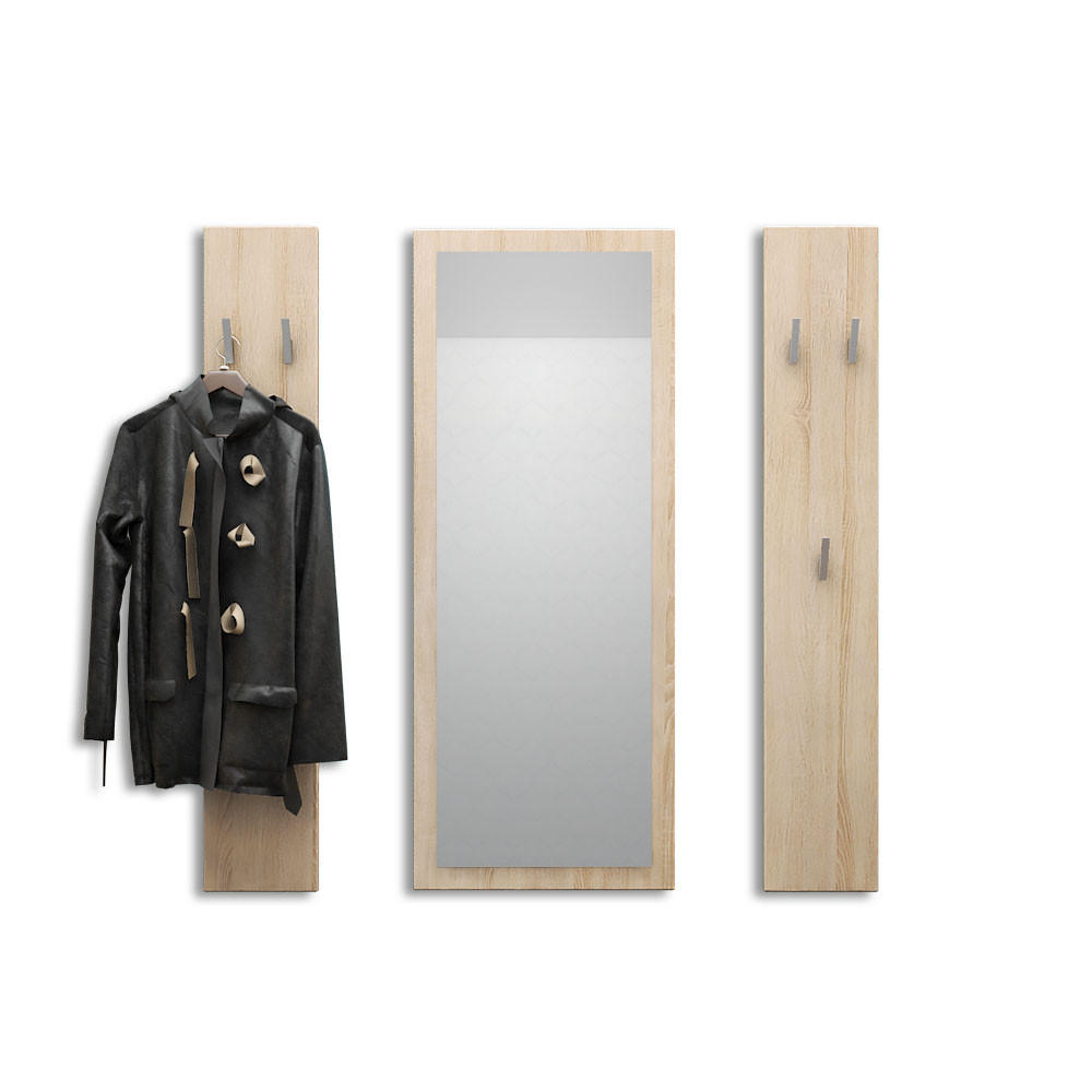 GARDEROBE Spot Eiche sägerau - Eiche San Remo, Holzwerkstoff (120/140/2cm) - Vladon