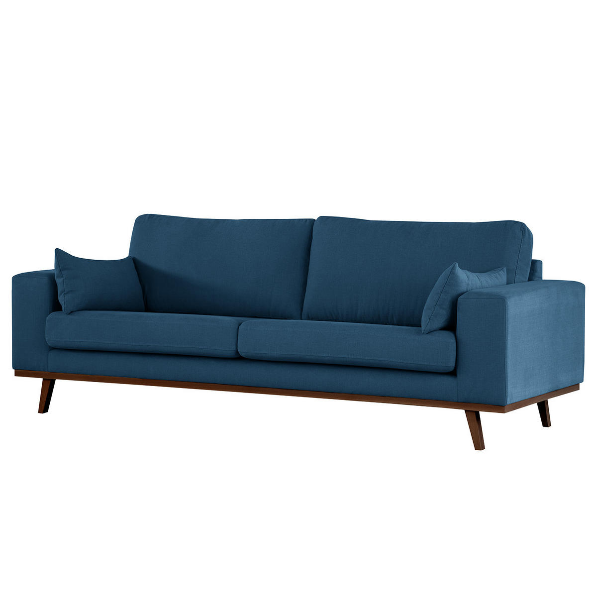2-SITZER SOFA - Blau/Buchefarben, Textil (197/81/88cm) - home24