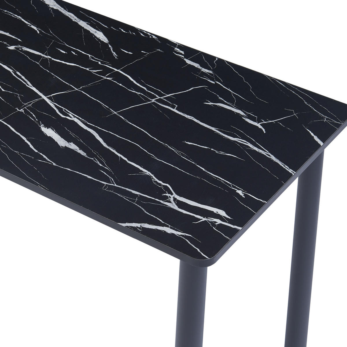 ESSTISCH Tammela - Schwarz, Holzwerkstoff/Metall (120/60/75cm) - [en.casa]