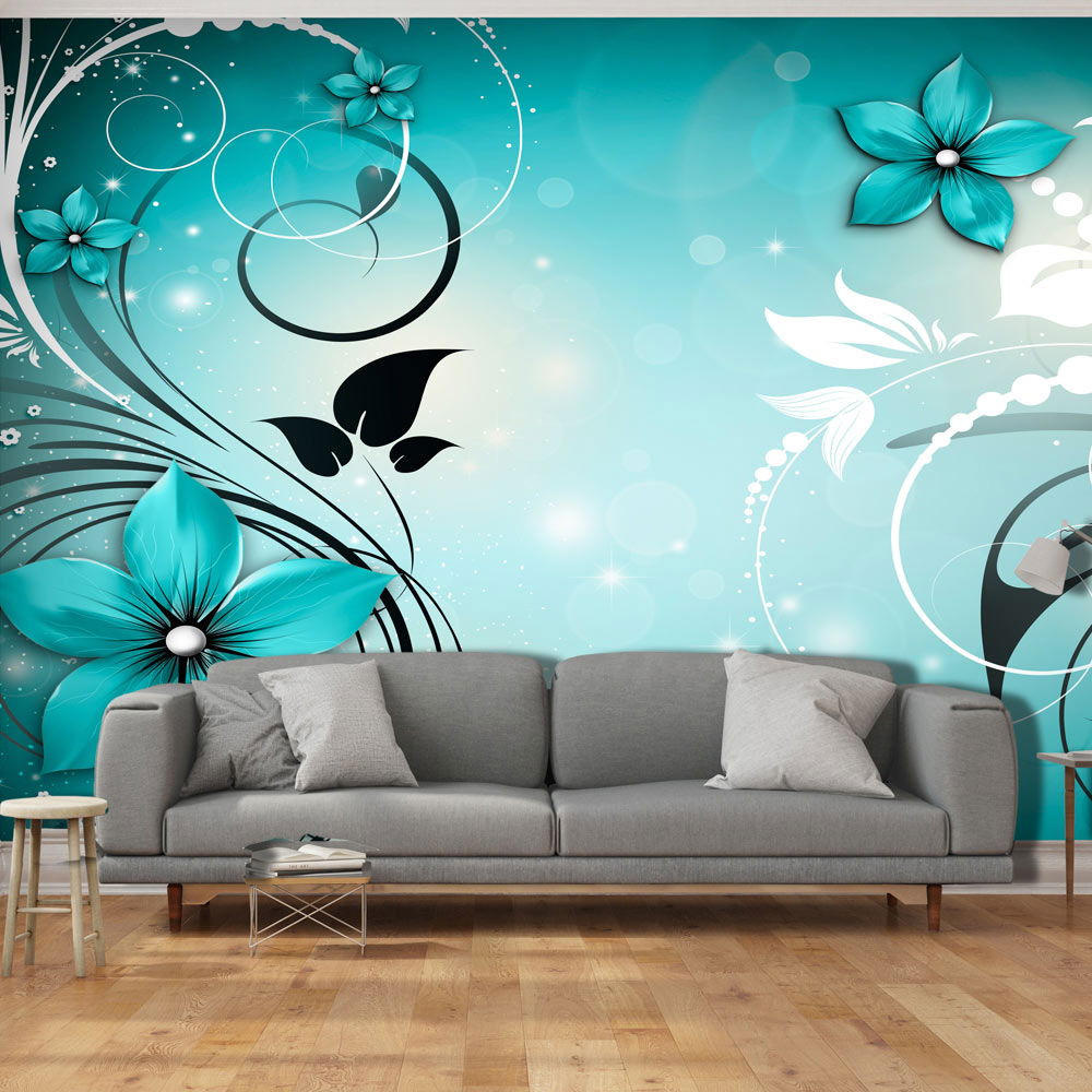 VLIESTAPETE Blau 500/280 cm - Blau/Weiß, Textil (500/1cm) - KUNSTLOFT