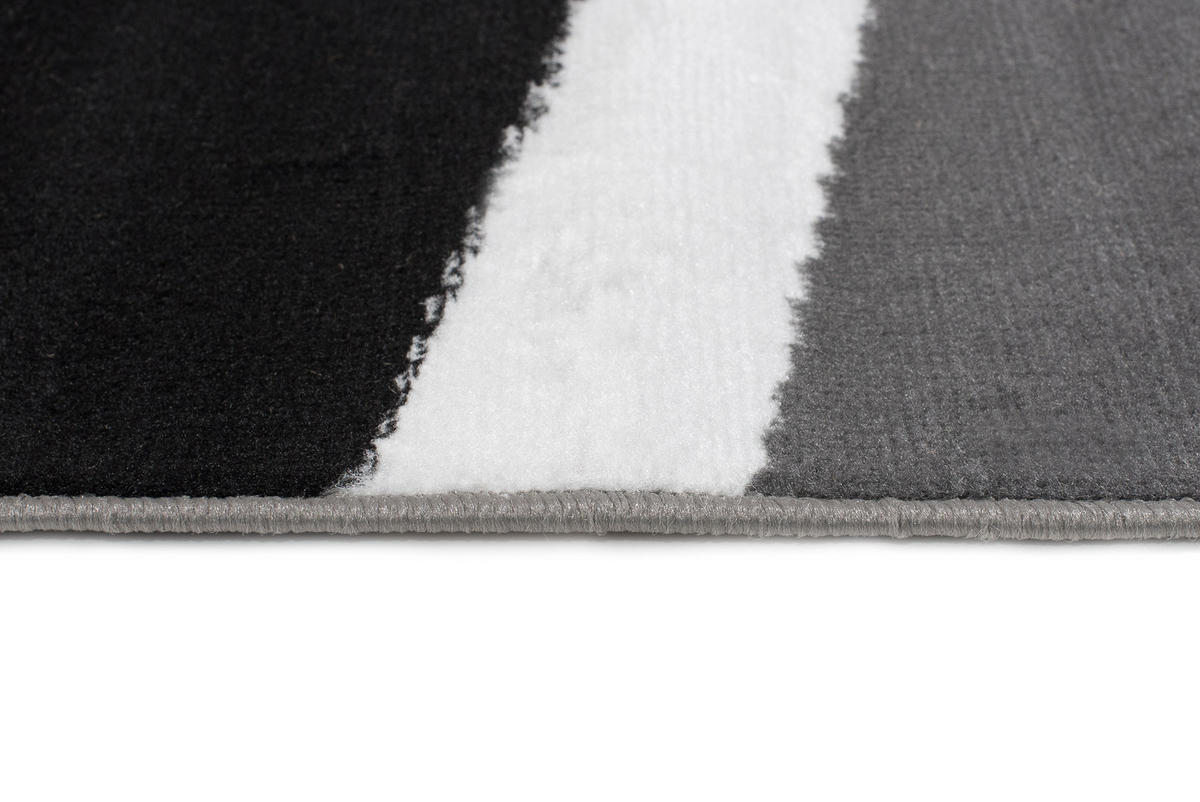 TEPPICH MAYA Schwarz Streifen Gestreift 250/350 cm - Schwarz, Textil (250/350cm) - Tapiso