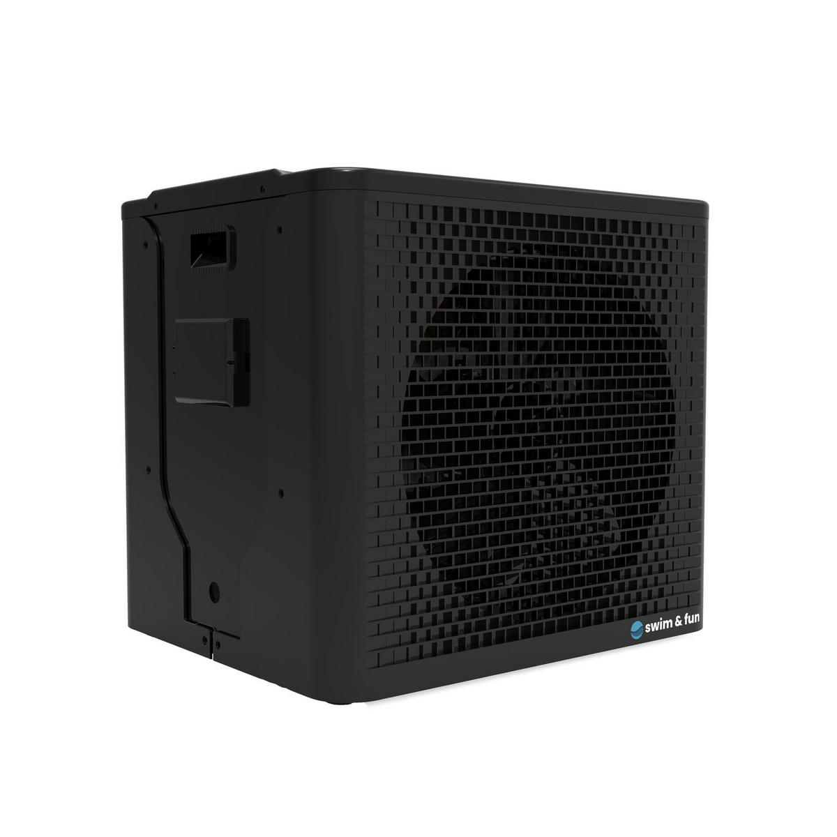 WÄRMEPUMPE 5 kW HeatCube Poolheizung - Schwarz, Kunststoff (43/42/46cm) - Swim & Fun 