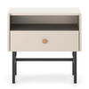 NACHTTISCH Divenos Greige 54 cm - Taupe/Goldfarben, Holzwerkstoff/Metall (54.8/52/39cm) - Selsey