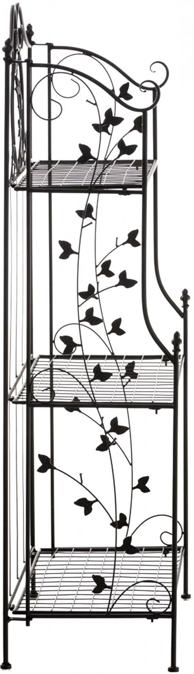 STANDREGAL Metall Schwarz - Schwarz, Metall (58/118/33cm) - CLP