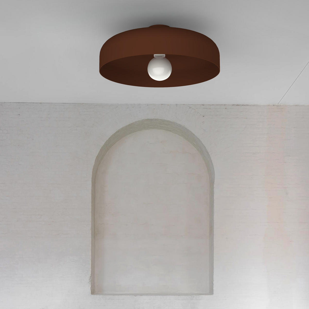 DECKENLEUCHTE Tuzzi - Dunkelbraun, Metall (40/40/12cm) - Lumicom