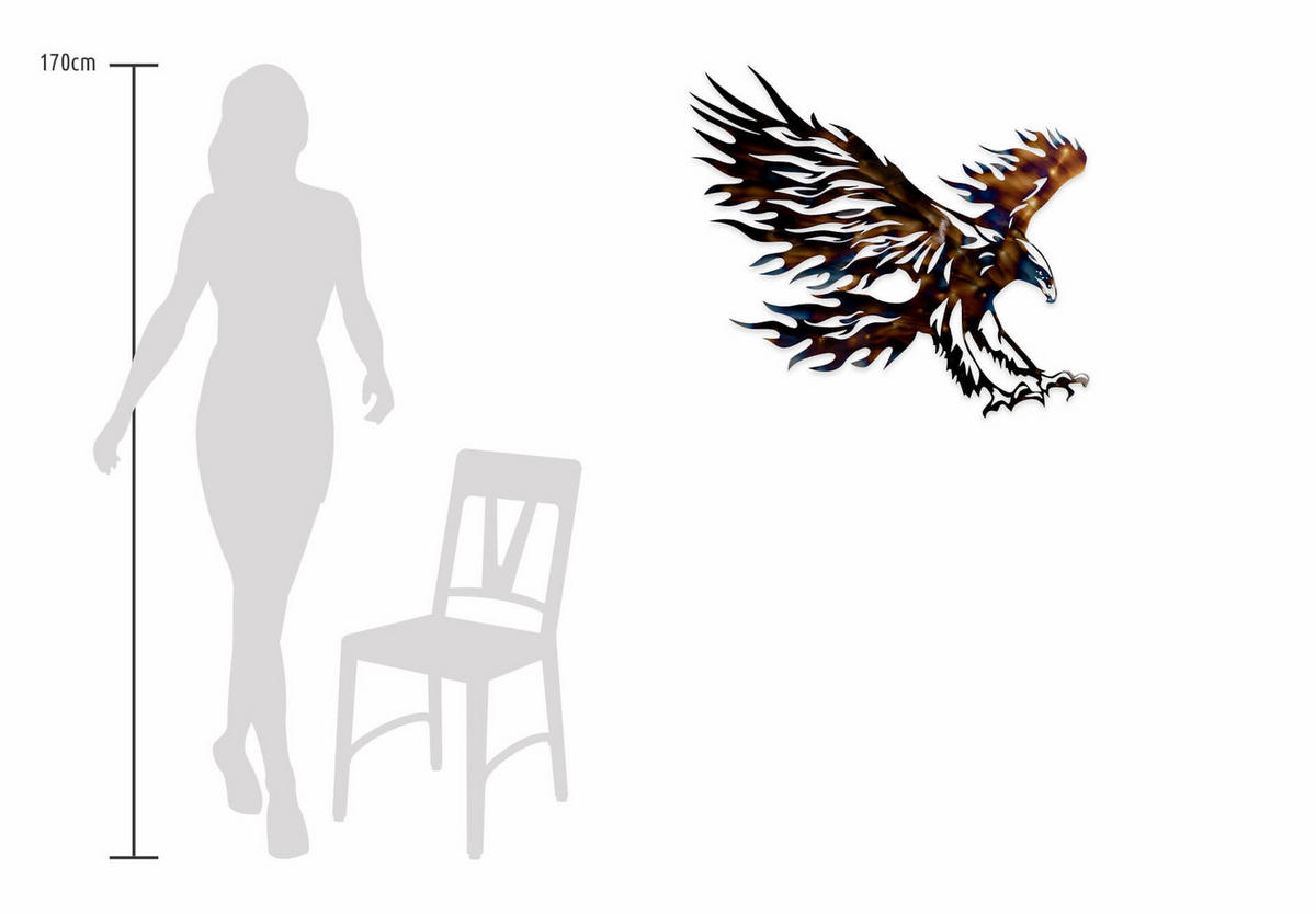 WANDDEKO Braun 93/72 cm - Braun, Metall (2.1/72/3cm) - KUNSTLOFT