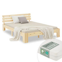 HOLZBETT mit Matratze 120/200 cm natur - Braun, Holz (120/200cm) - Homestyle4u