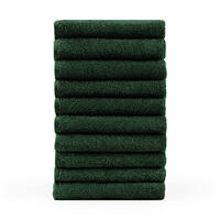 RUČNÍK PRO HOSTY sada 10 ks, 10x ručník pro hosty 30/30 cm, tmavozelená - tmavozelená, textil (30/30cm) - Blumtal