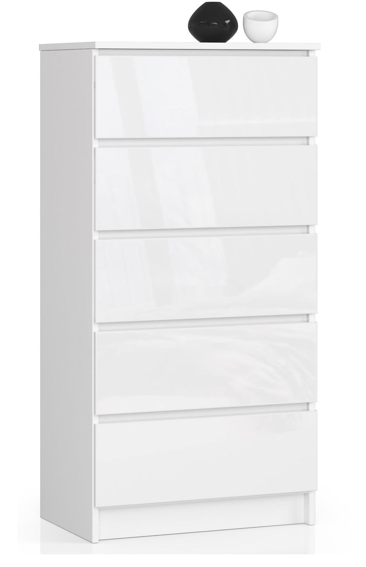 RAUMHIRSCH FURNITURE KOMODA bílá, bílá lesklá 121/60/40