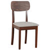HOLZSTUHL Noeles Hellbeige/Nussbaumoptik - Ecru/Beige, Holz/Textil (43/86/40cm) - Selsey