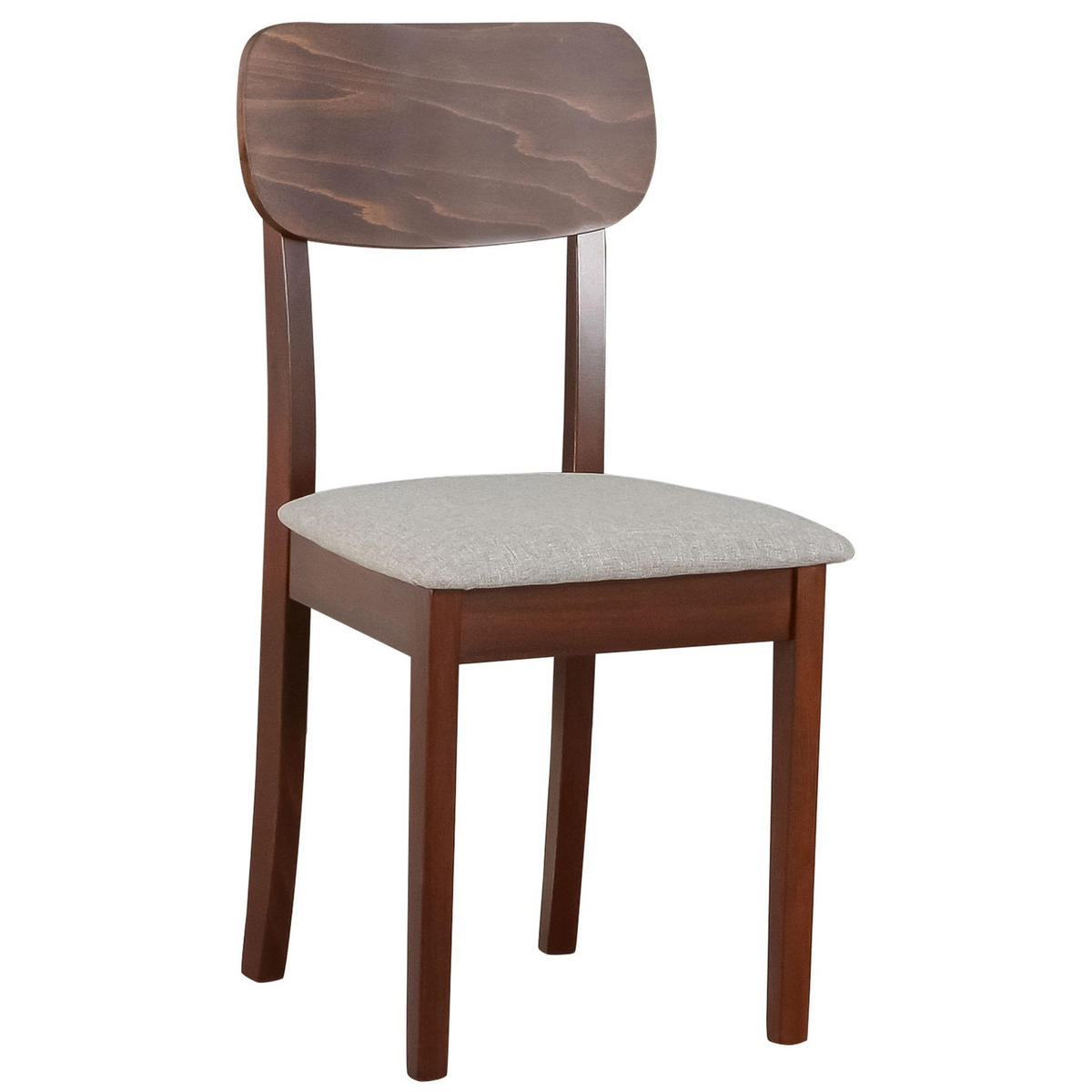 HOLZSTUHL Noeles Hellbeige/Nussbaumoptik - Ecru/Beige, Holz/Textil (43/86/40cm) - Selsey