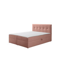 BOXBETT Toronto 180x200 Bonell-Matratze H3 und Topper - Silberfarben/Rosa, Holz/Holzwerkstoff (180/200cm) - Ravio