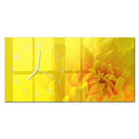 WANDUHR 60x30 cm - Gras - Gelb, Glas (60/30/0.4cm) - TULUP