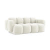2-SITZER SOFA Samt Stoff Beige - Hellbraun/Schwarz, Holzwerkstoff/Kunststoff (210/72/115cm) - Makamii