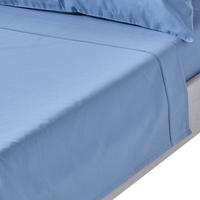 BETTLAKEN ohne Gummizug, Ägyptische Baumwolle, Fadendichte 1000 - Blau, Textil (275/275cm) - Homescapes