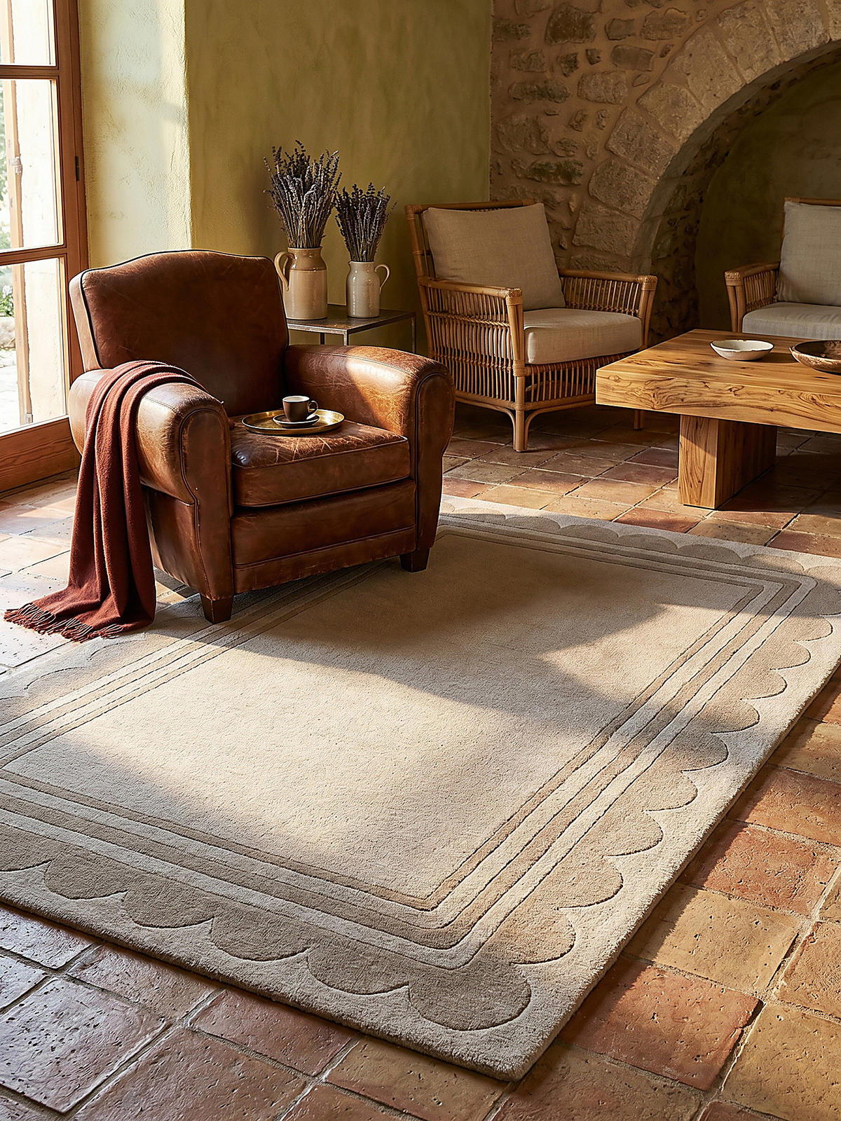 TEPPICH aus Wolle WENSUM in Beige, geometrisch, 160 x 230 cm - Beige, Textil (160/230cm) - KADIMA DESIGN