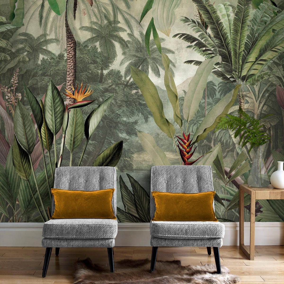 FOTOTAPETE - Medan Dschungel - Grün, Papier/Kunststoff (300/280cm) - Art for the Home