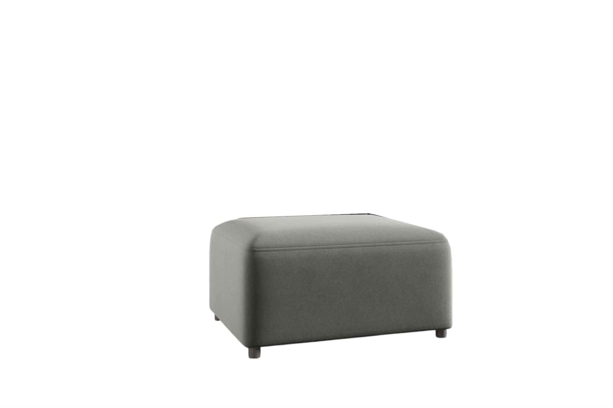 Fun Möbel Polsterhocker Grau 100x45x91 cm