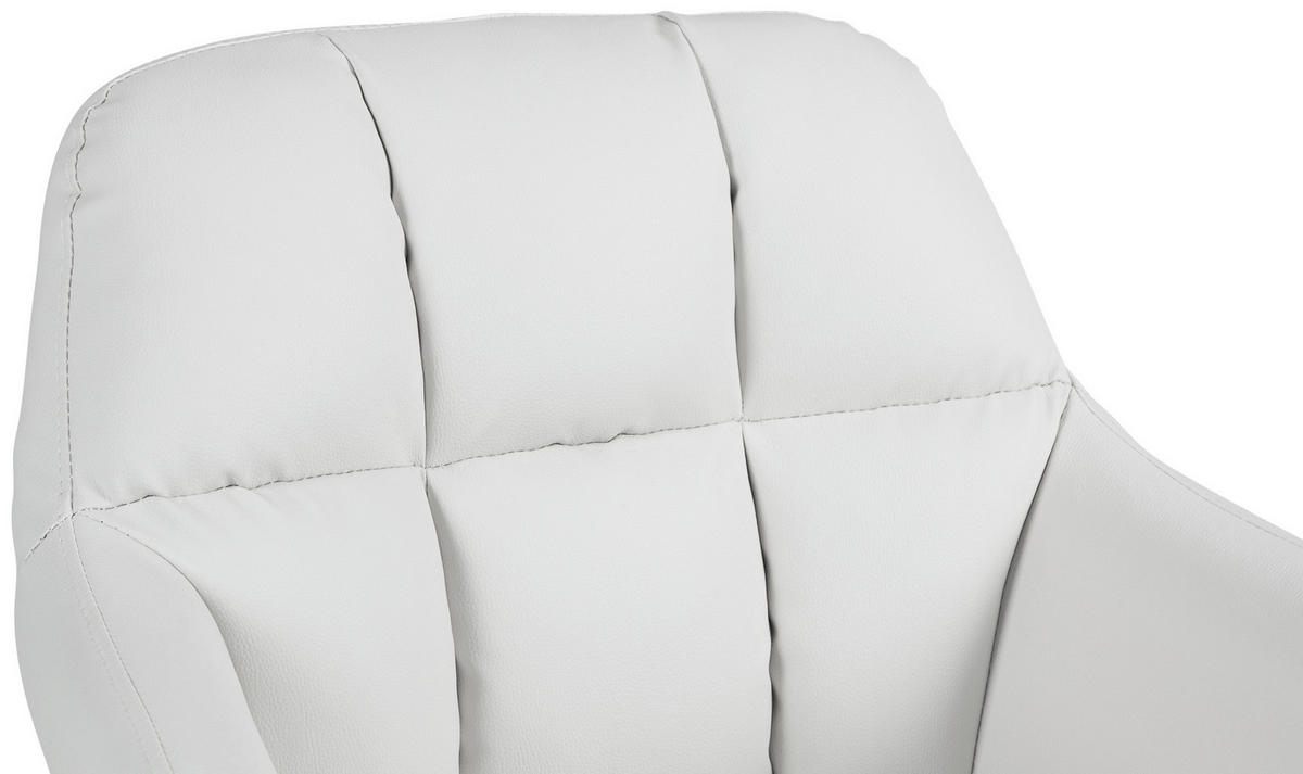 BARHOCKER Lederlook weiß - Weiß, Textil (57/97/59cm) - CLP