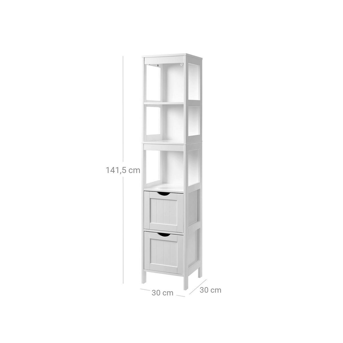 HOCHSCHRANK - Weiß, Holzwerkstoff (30/142/30cm) - Hansiro