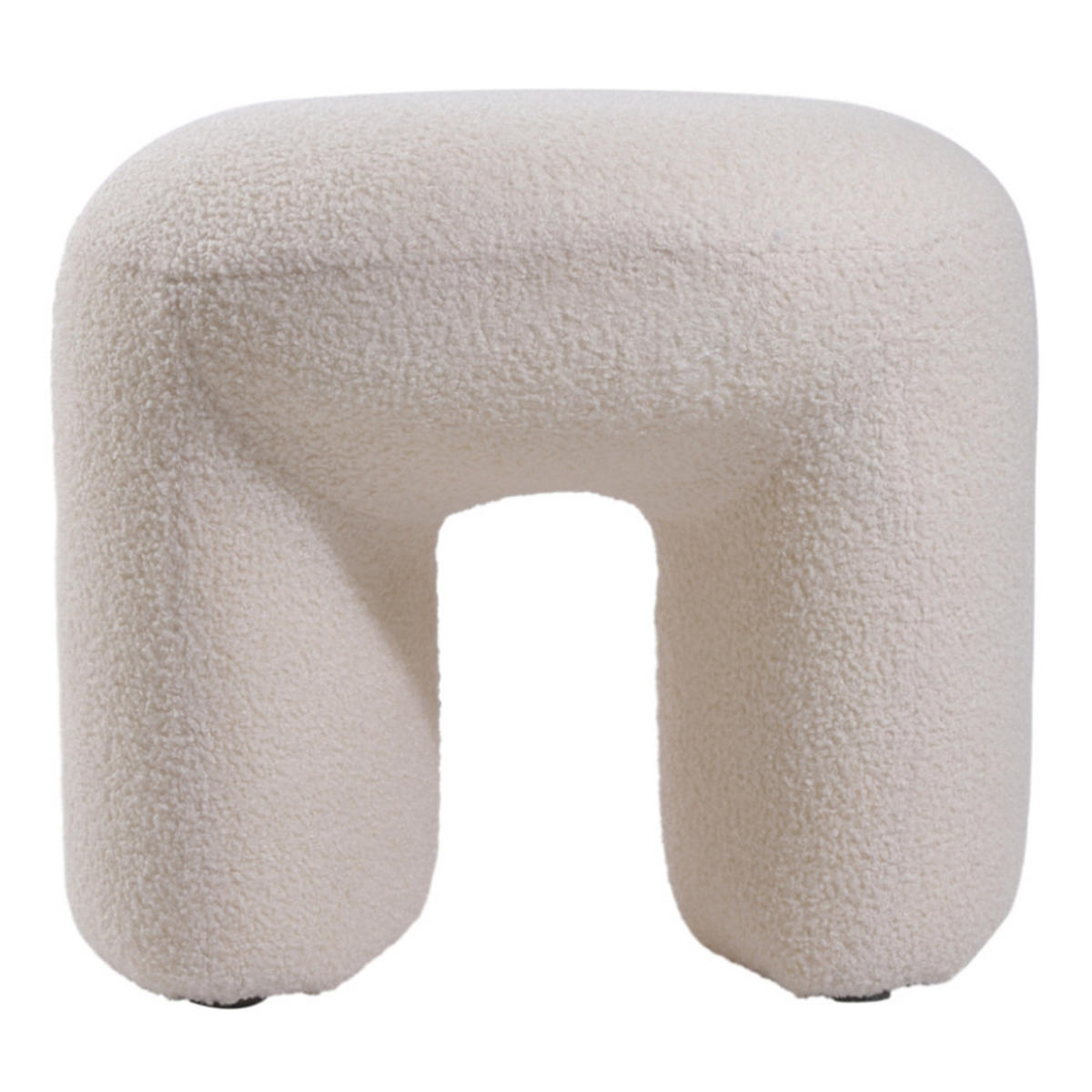 FUSSHOCKER 46/44/41 cm Teddyfleece Weiß - Weiß, Textil (46/41/44cm) - Livingandhome
