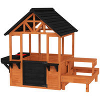 SPIELHAUS Tannenholz Metall Braun - Hellbraun, Holz (112.5/139.7/166.3cm) - AIYAPLAY