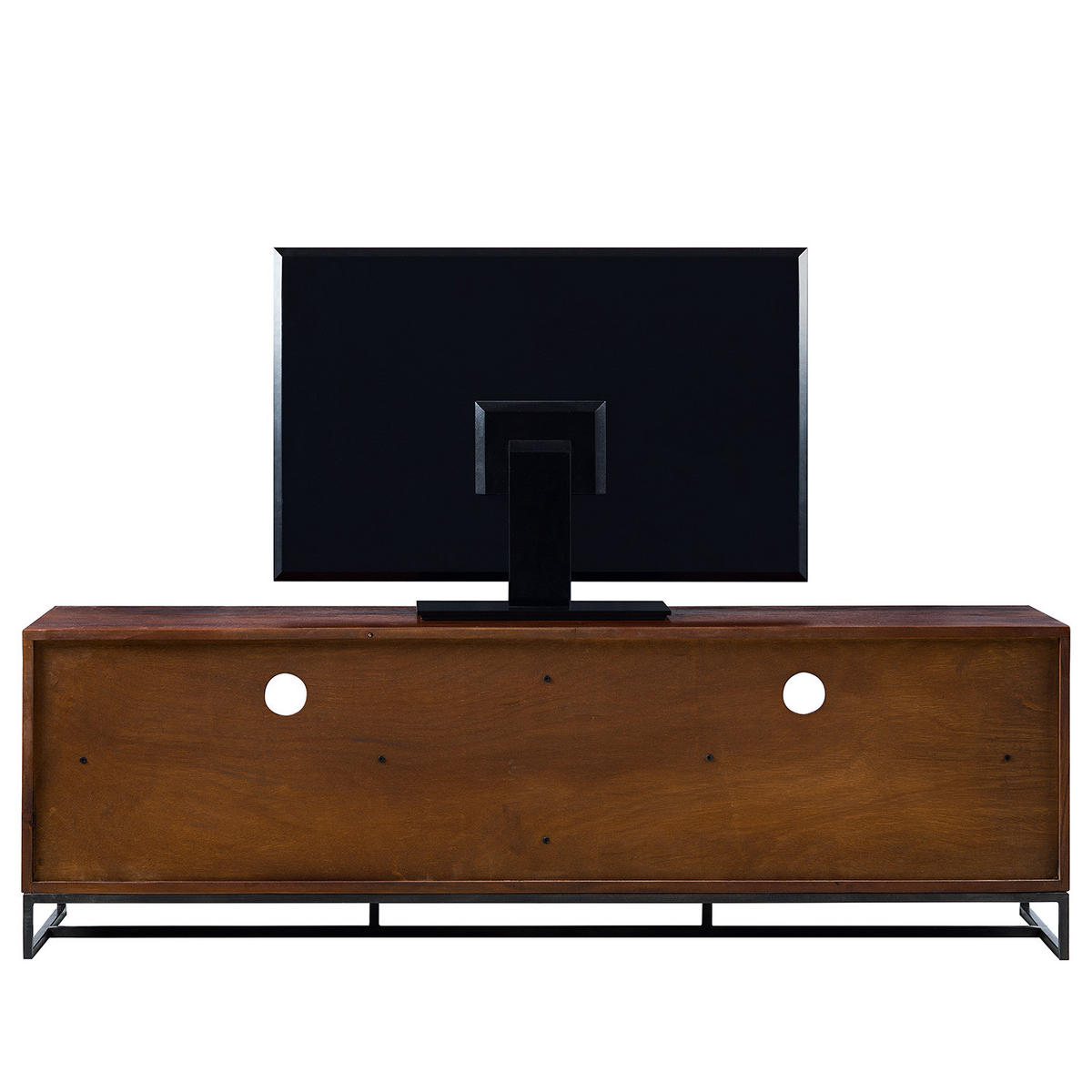 TV-LOWBOARD - Akazie massiv / Eisen, Breite 160 cm - Akaziefarben, Holz (160/50/40cm) - home24