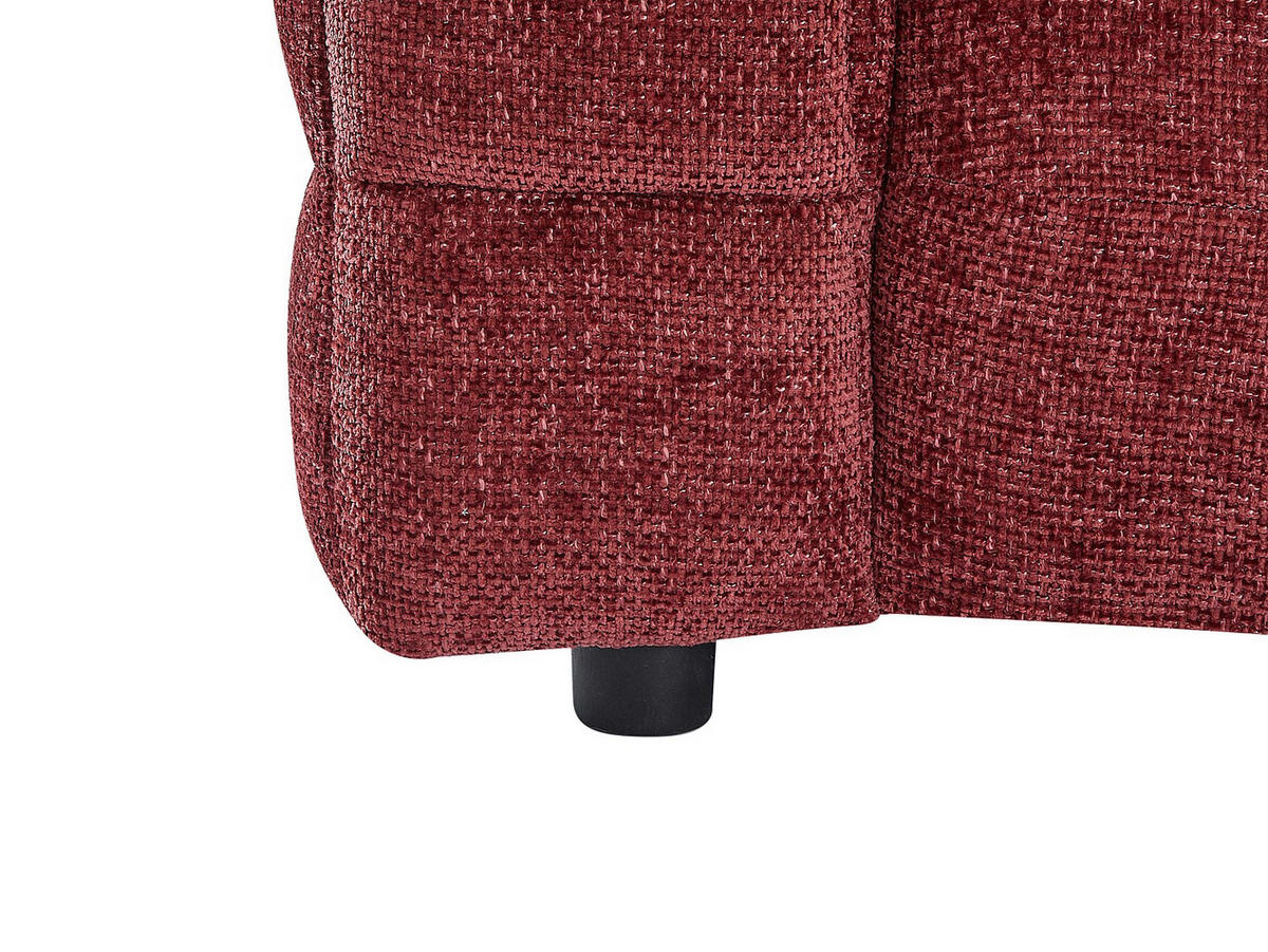 SOFA - 3 Personen - stoff - bordeaux Lerici - Bordeaux, Holz/Textil (213/72/89cm) - Vente-Unique