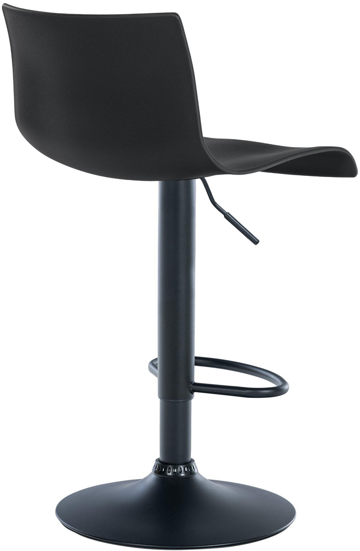 BARHOCKER 2er Set Kunststoff schwarz - Schwarz, Kunststoff/Textil (39/84/36cm) - CLP